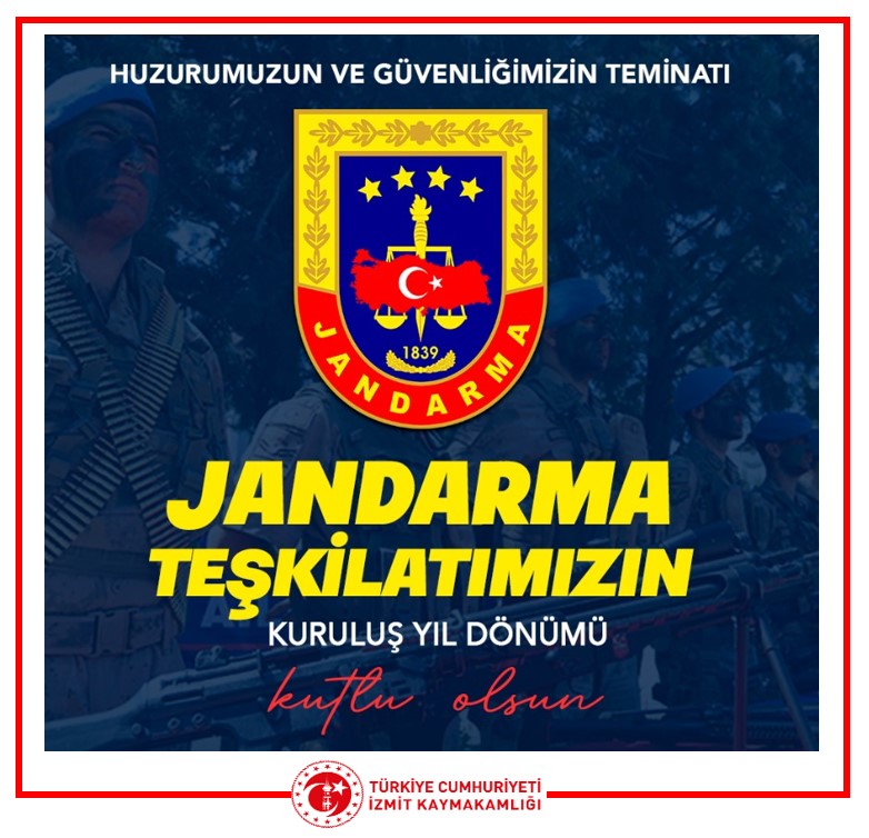Kaymakam Yusuf Ziya Çelikkaya'nın Jandarma Teşkilatanın Kuruluşunun 185. Yıl Dönümü Mesajı